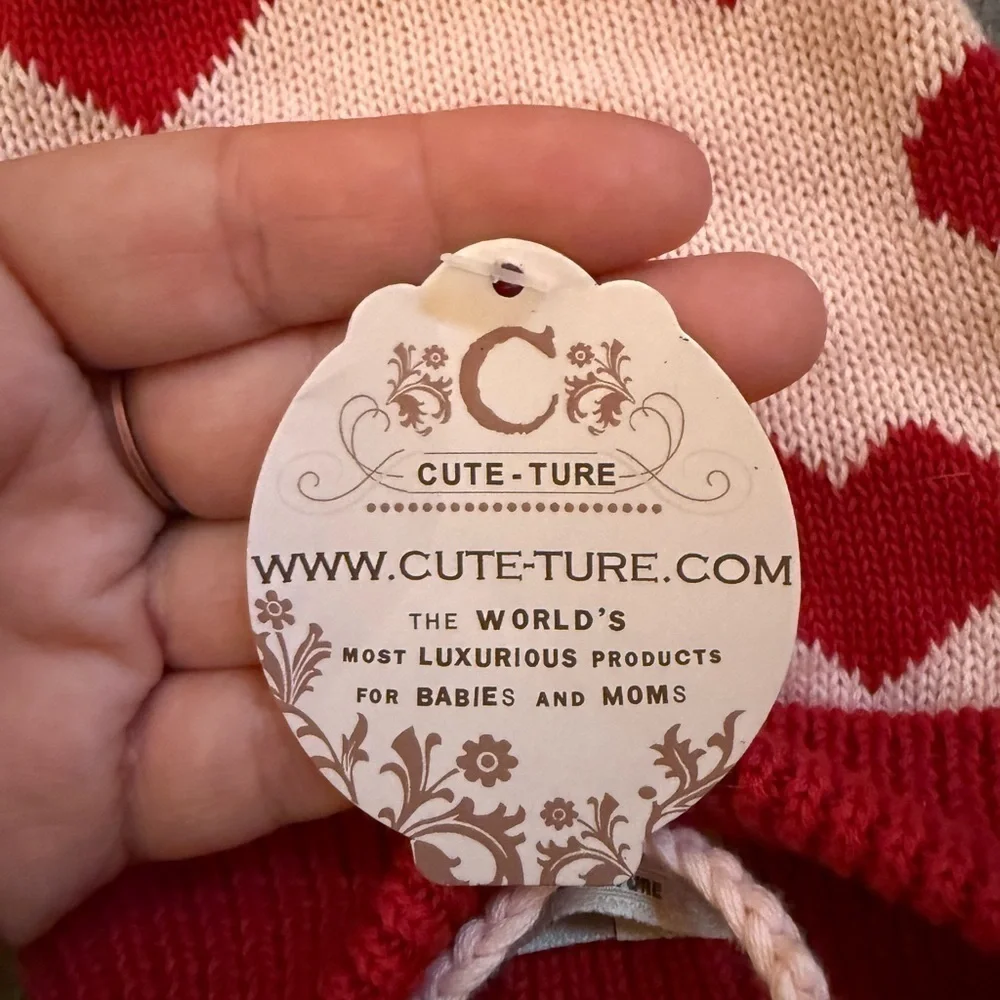 ▶️ Cute-ture ◀️ Heart Hat Girls 1 -2 years